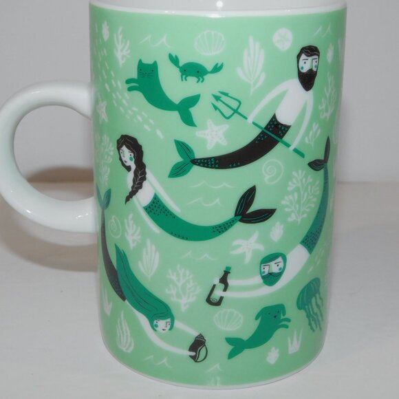 Danica Studio Sea Spell Mermaid Merman Mercat Merdog Green Coffee Tea Mug - Picture 4 of 8